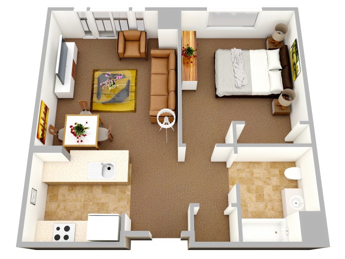 Small one bedroom house design