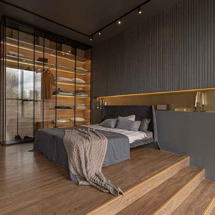 Modern mens bedroom design