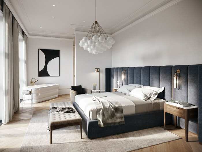 Modern design master bedroom