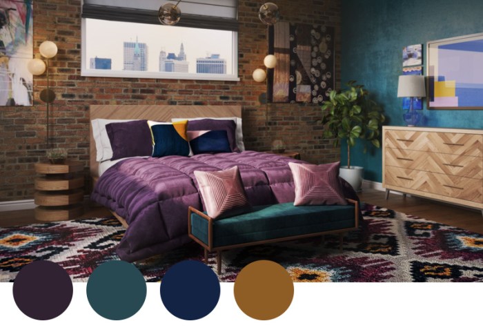 Jewel tone bedroom design