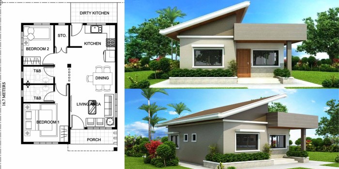 Design of 2 bedroom house