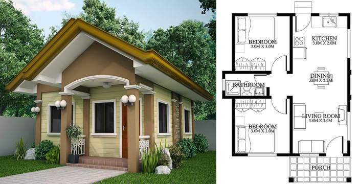 Design of 2 bedroom house