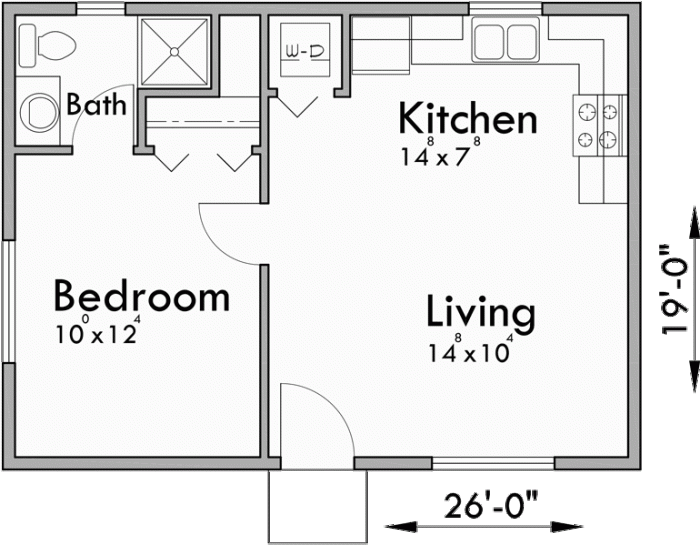 Small one bedroom house design